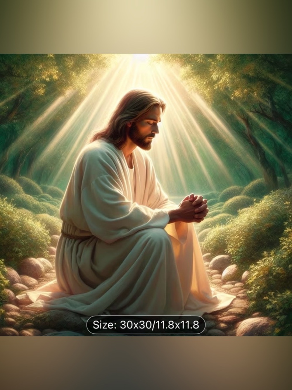 Jesus Diamond Painting Kit 5D DIY 30x30cm Religious Art Craft